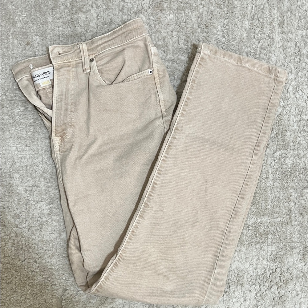 Stradivarius Beige Denim Jeans